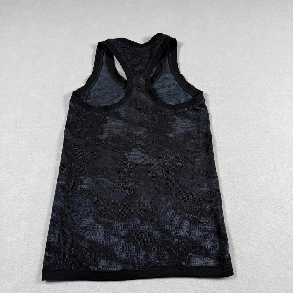 Athleta Womens XS Momentum Tank Black Camo Seamless Racerback Workout Top Active - Picture 2 of 7